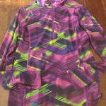 Xersion Purple and Green Activewear Top 1/4 Zip Dri Fit Size medium Womens Photo 0