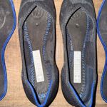 ROTHYS Women Pointed Toe Flats Knit Camo Blue Trim Comfort Shoes W8.5 Rare Work Gray Size 8.5 Photo 4