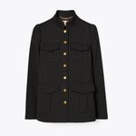 Tory Burch $598  Sergeant Wool Black Pepper Jacket size 2‎ Photo 3