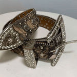 Blazin Roxx Green and Pink Camo Jeweled Western Belt Photo 0