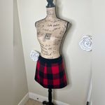 J.Crew Red & Black Buffalo Check Plaid 100% Wool Mini Skirt Size 10 Photo 3
