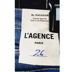 L'Agence El Matador French Slim Fit Fremont Gold Glitter Coated Jean Size 26 NEW Photo 5