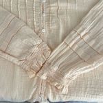 Faherty  Womens Willa Organic Cotton Top Size L Ruffle Trim Peasant Cottage Photo 5