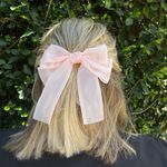 Light pink Clip on hair Bow Photo 1