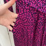 Boden Abigail Jersey Dress Sz 2P Long Sleeve Circle Skirt Purple Blue Geo Print Pink Photo 7