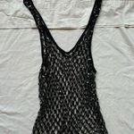 Free People Super rare 90s black beaded sequin crochet mesh cami top tank top Photo 0