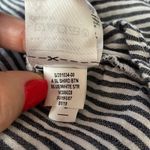 Old Navy Navy Blue & White Striped Sleeveless Button Down Women’s Shirt Small Photo 6