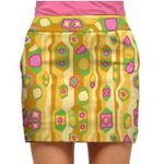 Loudmouth Sock It To Me Retro Yellow Skort Golf Mini Skirt size 6 Photo 0