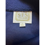 Sail To Sable Red Navy Quilted Pullover Womens Size Small Gold Detail Photo 4