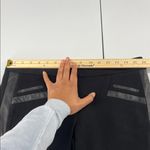 Paige Lucia Black Ponte Pants 29 Leather Trim Tuxedo Skinny Stretch Photo 10