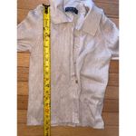 Bagatelle  ribbed‎ polo sweater top in almond womens size medium button down Photo 4