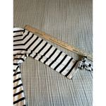 Old Navy  Women’s S Top T Shirt Striped Boat Neck Tie 3/4 Sleeve Nautical Black Photo 4