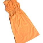 Orange RACHEAL DRESS Size Small Double Split Side Pockets Sleeveless Zip Lined Photo 0