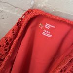 Aerie swimsuit orange knit crochet Lace Swim one piece cut out back xl Photo 4