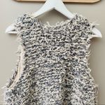 Free People Fur Away Shaggy Vest Gray Sz Medium Photo 3