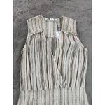 Veronica Beard NWT  Cox Dress Size M Natural‎ Multi Striped Ruffle Minimalist Y2K Photo 11