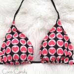 🆕Hot Pink Heart Bikini Top Size M Photo 2