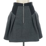 Milly  Runway Raquel Wool & Mesh Flared Mini Skirt Size 2 XS Designer Chic Photo 3