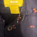 Anthropologie Maeve Dark Blue  Shirt with‎ Red Accents Photo 3