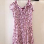 ZARA Pink Ditsy Floral Ruffle Dress Photo 4
