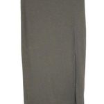 Abercrombie & Fitch Womens  Green Ribbed Knit Midi Skirt With High Cut Slit Sz S Photo 0