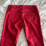 Arden B  Vibrant Red Pants with Gold Accents Photo 2