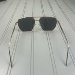 Unisex Gold Frame Black Lens Geometric Sunglasses Photo 3