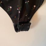 AFRM Revolve Danna Black Floral Long Sleeve Bodysuit Puff Sleeve V Photo 7