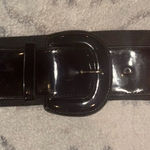 Ralph Lauren  Women’s Small Faux Patent Leather Black Wide Belt. 80’s/90’s. Good Condition!  Photo 0