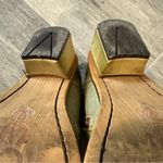 Socofy vintage bohemian ankle boots with floral embroidery side zipper Size 40 Green Photo 9