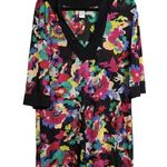 Anne cole Cabana Party Floral V Neck Tunic Swimsuit Cover Up Beach Pool Size S/M Photo 0