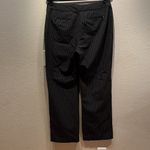 Chico's Chico’s Black Striped Straight Leg Pants Slacks Size 2 or 12 Photo 3