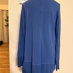 Athleta Blue Modal Tunic Cardigan Wrap Sweater Size Medium Open Front Pockets Photo 4