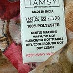 TAMSY Cream Color Flower Print Poly Chiffon Kaftan Women’s Beach Summer Boho O/s Pink Size undefined Photo 5