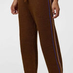 Spiritual Gangster  Stripe Waffle Joggers – Dark Cognac NWT Wool Blend Photo 0