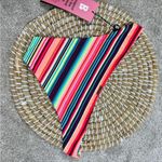 Blackbough NWT  Multicolor Stripes Bikini One Shoulder Top & Bottom Size S Photo 9