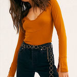 Free People Bit Of Lace Layering Top Size L Photo 0
