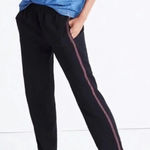 Madewell  Embroidered Track Jogger Pull On Pants Black Size XS Photo 0
