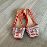 Tory Burch  Pietra Tweed Swingback Sandals Size 8 Color Orange Photo 3