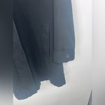 Gallery  woman's black trench‎ coat with hood  size Medium Photo 3