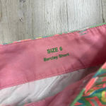 Lilly Pulitzer Barclay Shorts Women’s Size 6 Sandbar Blue Make a Splash Pattern Photo 2