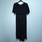 ASOS Design Black Mono Spot Tea Cut Out Jumpsuit Size 12 Photo 5