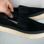 Franco Sarto  Size 9.5 Black Suede‎ Leather Slip On Sneaker Platform Casual Shoes Photo 0
