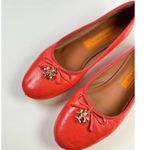 Tory Burch Charm Womens Shoes Orange Leather Ballet Flat Slip On Sandals 10.5 M Photo 1