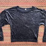 We The Free GREY CRUSHED VELVET FREE PEOPLE PULL OVER SWEATSHIRT Photo 3