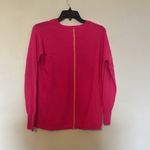 Lilly Pulitzer Hot Pink Vneck Cashmere Side Slit Sweater Photo 6