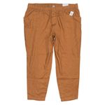 Old Navy NWT  High Waisted Cropped Linen Pants XL Tan Brown Pull-On Relaxed Fit Photo 1