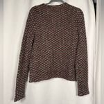 Charter Club  Knit Brown Purple Green Textured Blazer Jacket Medium Photo 1