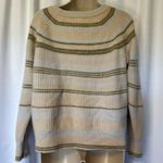 J.Crew Women's Sweater 100% Cashmere Ribbed Stripe S BF015 Pearl Oyster Ash Photo 13