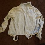 noble u light blue denim cropped tied elbow sleeve shirt M Photo 9